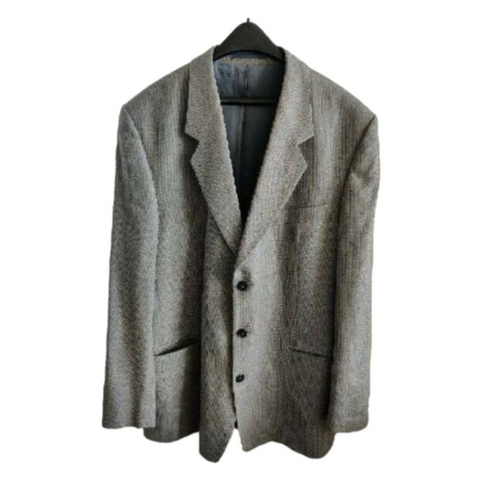 Bagir International VTG Men’s Blazer Jacket Strip Grey Sz. XL-XXL(56R)
